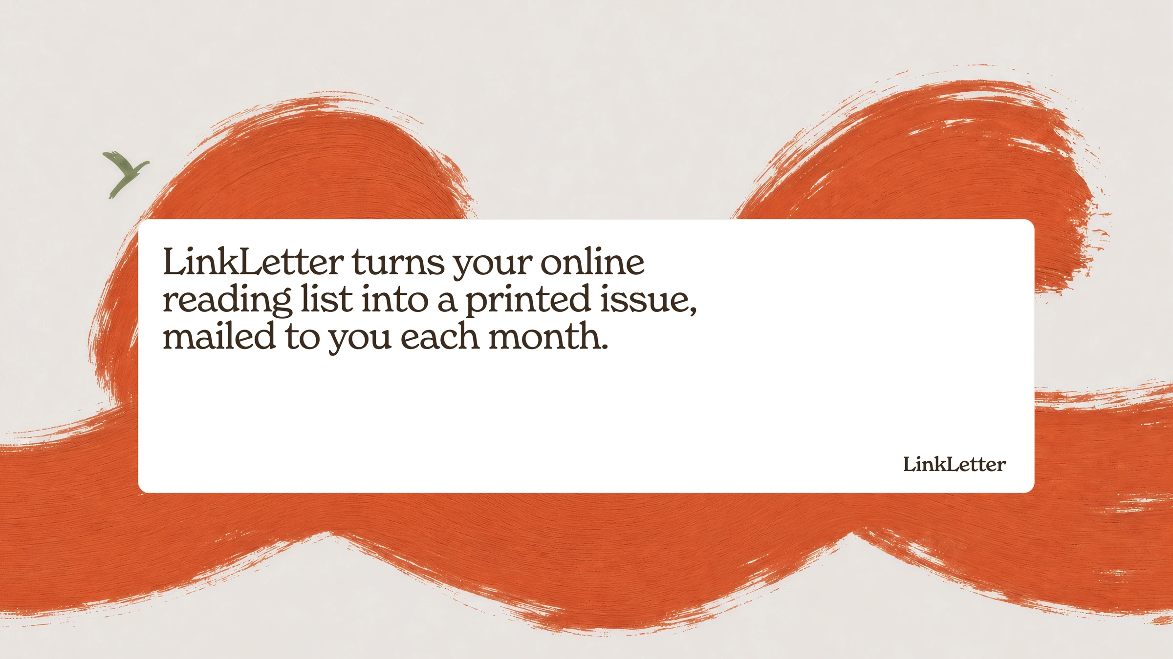 LinkLetter poster, brushed