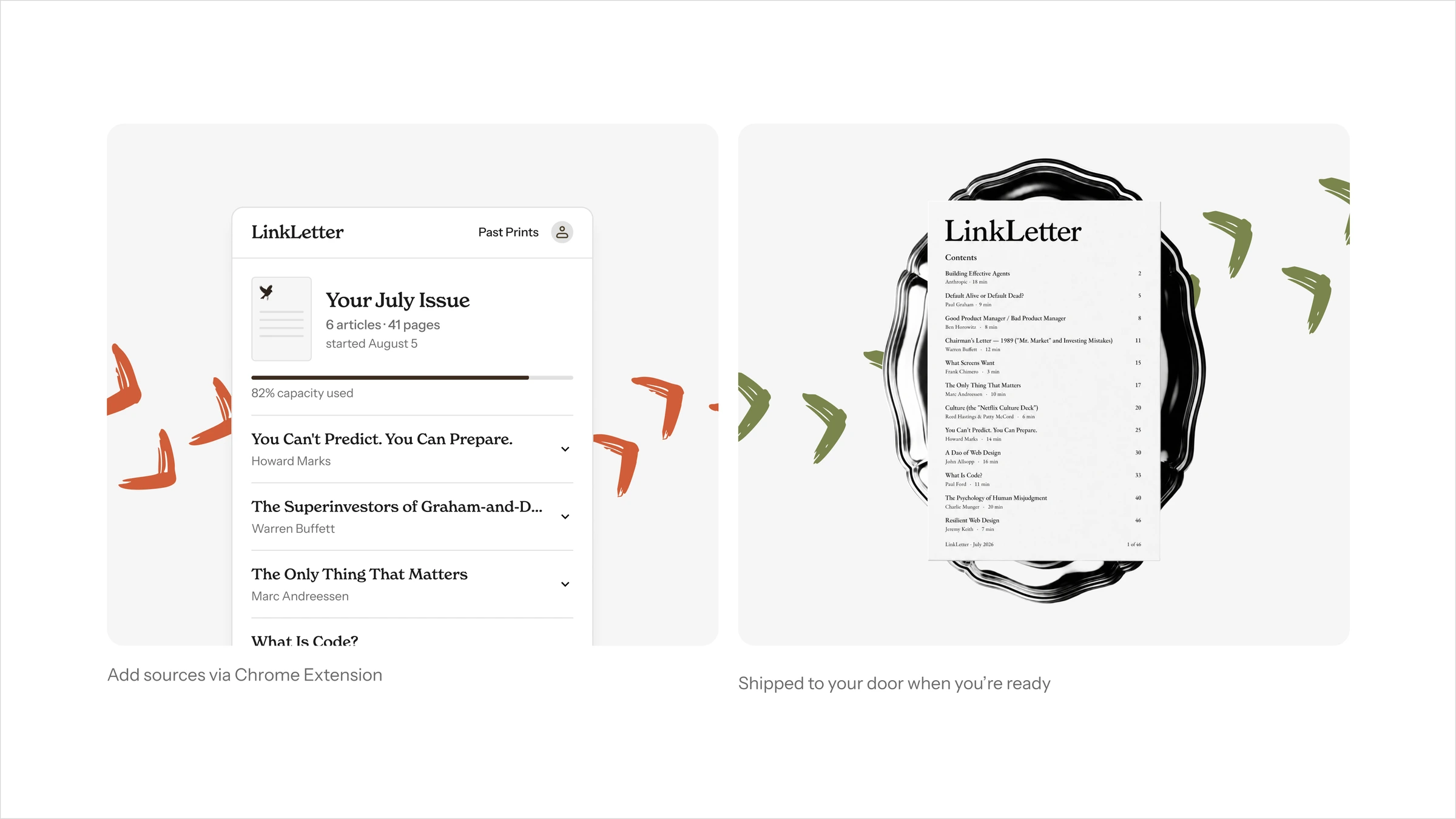 LinkLetter Chrome extension and printed issue